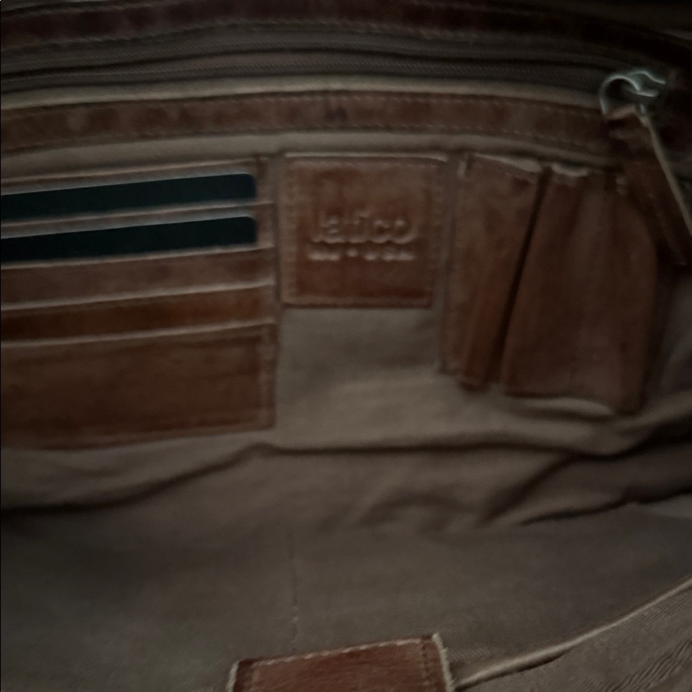 Latico Dark Brown Leather Crossbody Bag - Picture 2 of 6